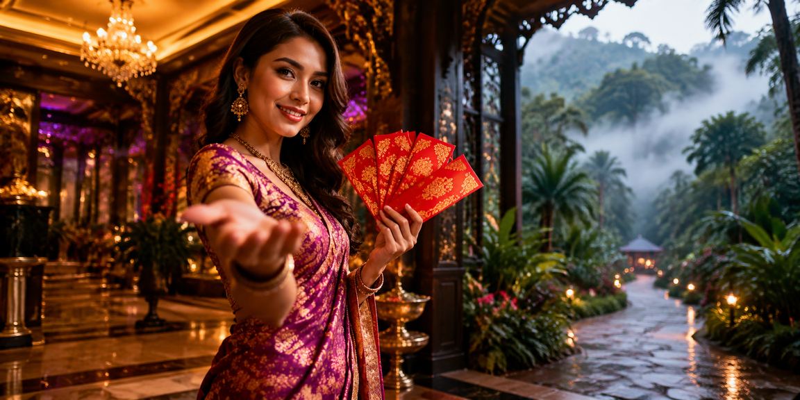 Sampul merah bonus ganjaran bergaya Melayu Malaysia — program kesetiaan ek342